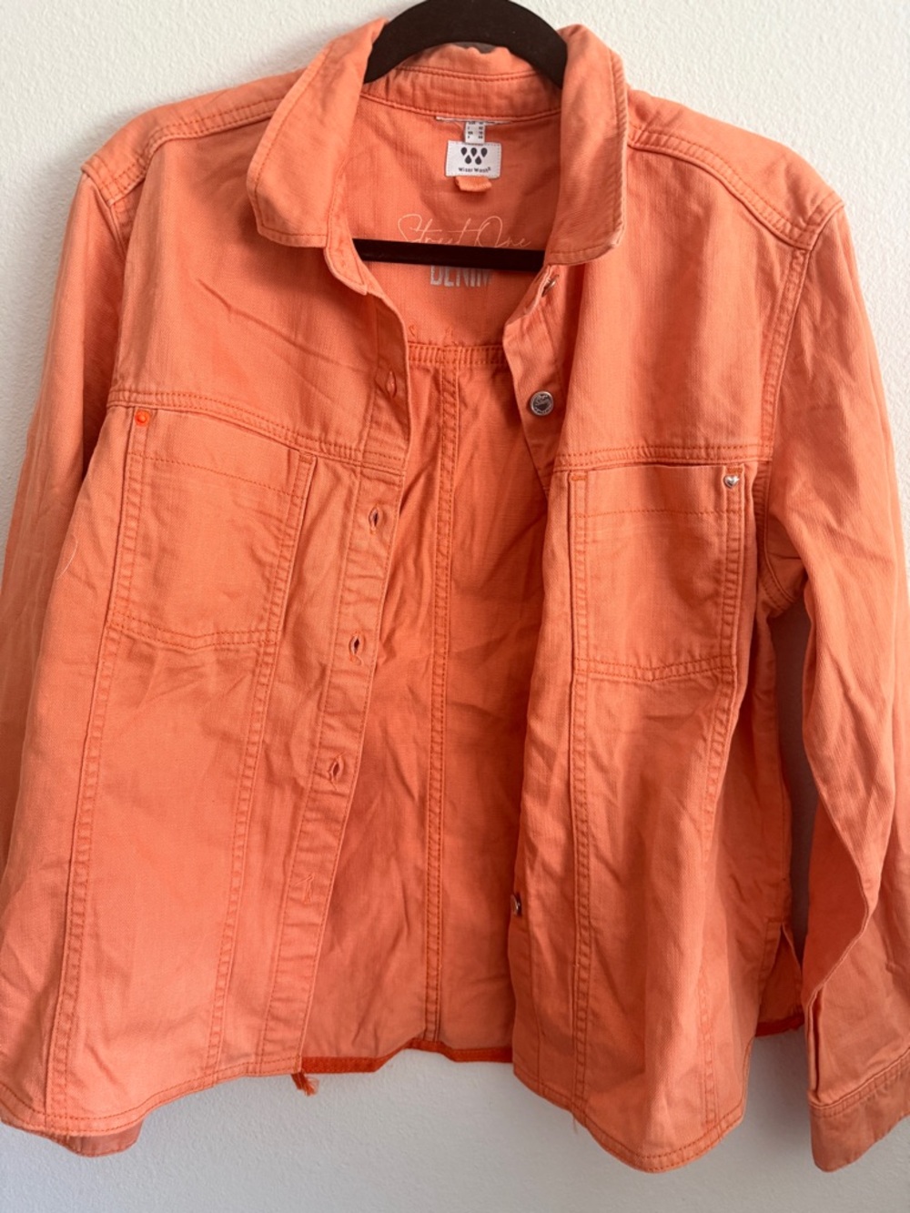 Street One orange denim-style button-up jacket
